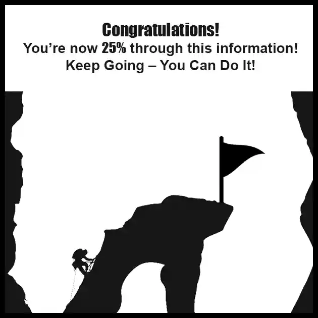 Religious mountain climber progress 25 percent