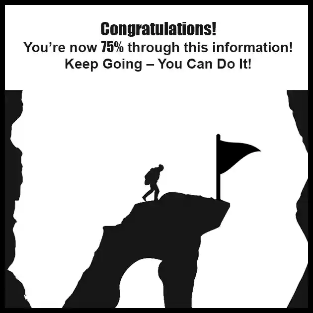 Religious mountain climber progress 75 percent